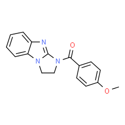 ChemSpider 2D Image | 2,3-Dihydro-1H-imidazo[1,2-a]benzimidazol-1-yl(4-methoxyphenyl)methanone | C17H15N3O2