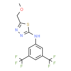 ChemSpider 2D Image | N-[3,5-Bis(trifluoromethyl)phenyl]-5-(methoxymethyl)-1,3,4-thiadiazol-2-amine | C12H9F6N3OS