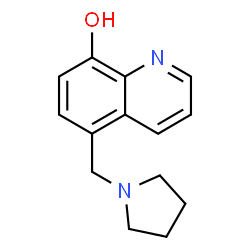 ChemSpider 2D Image | 5-(1-Pyrrolidinylmethyl)-8-quinolinol | C14H16N2O