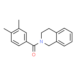 ChemSpider 2D Image | 3,4-Dihydro-2(1H)-isoquinolinyl(3,4-dimethylphenyl)methanone | C18H19NO