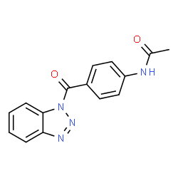 ChemSpider 2D Image | N-[4-(1H-Benzotriazol-1-ylcarbonyl)phenyl]acetamide | C15H12N4O2