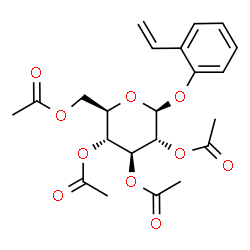ChemSpider 2D Image | 2-Vinylphenyl 2,3,4,6-tetra-O-acetyl-beta-D-glucopyranoside | C22H26O10