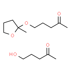 ChemSpider 2D Image | 5-[(2-Methyltetrahydro-2-furanyl)oxy]-2-pentanone - 5-hydroxy-2-pentanone (1:1) | C15H28O5