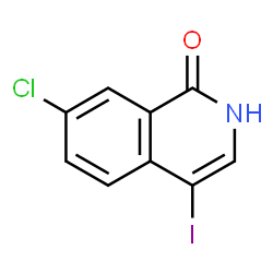 ChemSpider 2D Image | 7-Chloro-4-iodo-1-isoquinolinol | C9H5ClINO