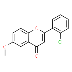 ChemSpider 2D Image | 2-(2-Chloro-phenyl)-6-methoxy-chromen-4-one | C16H11ClO3