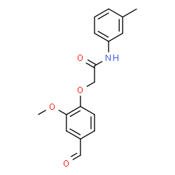 ChemSpider 2D Image | 2-(4-Formyl-2-methoxyphenoxy)-N-(3-methylphenyl)acetamide | C17H17NO4