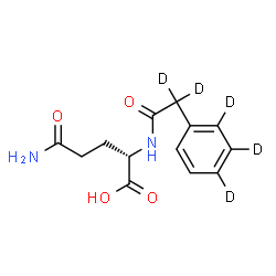 ChemSpider 2D Image | Nα-(Phenyl-d5-acetyl)-L-glutamine | C13H11D5N2O4