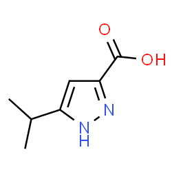ChemSpider 2D Image | 3-Isopropylpyrazole-5-carboxylic acid | C7H10N2O2