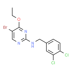 ChemSpider 2D Image | 5-Bromo-N-(3,4-dichlorobenzyl)-4-ethoxy-2-pyrimidinamine | C13H12BrCl2N3O
