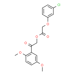 ChemSpider 2D Image | 2-(2,5-Dimethoxyphenyl)-2-oxoethyl (3-chlorophenoxy)acetate | C18H17ClO6