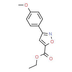 ChemSpider 2D Image | ethyl 3-(4-methoxyphenyl)isoxazole-5-carboxylate | C13H13NO4