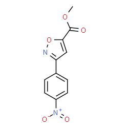 ChemSpider 2D Image | Methyl 3-(4-nitrophenyl)-1,2-oxazole-5-carboxylate | C11H8N2O5