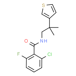 ChemSpider 2D Image | 2-Chloro-6-fluoro-N-[2-methyl-2-(3-thienyl)propyl]benzamide | C15H15ClFNOS