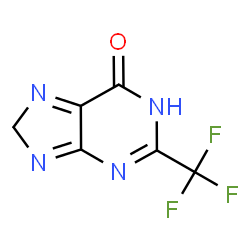 ChemSpider 2D Image | 2-(Trifluoromethyl)-1,8-dihydro-6H-purin-6-one | C6H3F3N4O