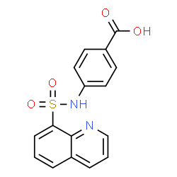 ChemSpider 2D Image | 4-(quinoline-8-sulfonamido)benzoic acid | C16H12N2O4S