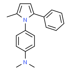 ChemSpider 2D Image | N,N-Dimethyl-4-(2-methyl-5-phenyl-1H-pyrrol-1-yl)aniline | C19H20N2