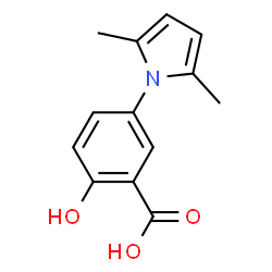 ChemSpider 2D Image | 5-(2,5-dimethylpyrrol-1-yl)-2-hydroxybenzoic acid | C13H13NO3