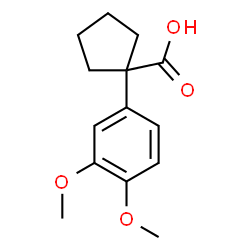ChemSpider 2D Image | 1-(3,4-Dimethoxyphenyl)cyclopentanecarboxylic acid | C14H18O4