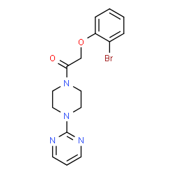 ChemSpider 2D Image | 2-(2-Bromophenoxy)-1-[4-(2-pyrimidinyl)-1-piperazinyl]ethanone | C16H17BrN4O2