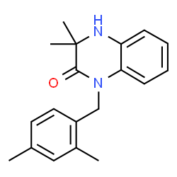 ChemSpider 2D Image | 1-(2,4-Dimethylbenzyl)-3,3-dimethyl-3,4-dihydro-2(1H)-quinoxalinone | C19H22N2O