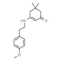 ChemSpider 2D Image | 3-[2-(4-Methoxy-phenyl)-ethylamino]-5,5-dimethyl-cyclohex-2-enone | C17H23NO2