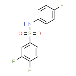 ChemSpider 2D Image | 3,4-Difluoro-N-(4-fluorophenyl)benzenesulfonamide | C12H8F3NO2S