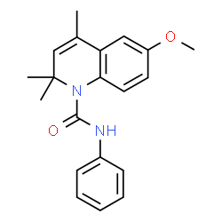 ChemSpider 2D Image | 6-methoxy-2,2,4-trimethyl-N-phenylquinoline-1-carboxamide | C20H22N2O2