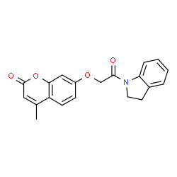 ChemSpider 2D Image | 7-[2-(2,3-Dihydro-indol-1-yl)-2-oxo-ethoxy]-4-methyl-chromen-2-one | C20H17NO4