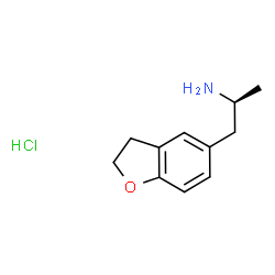 ChemSpider 2D Image | (2S)-1-(2,3-Dihydro-1-benzofuran-5-yl)-2-propanamine hydrochloride (1:1) | C11H16ClNO