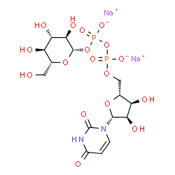 ChemSpider 2D Image | UDP-Î²-D-Glucose (sodium salt) | C15H22N2Na2O17P2