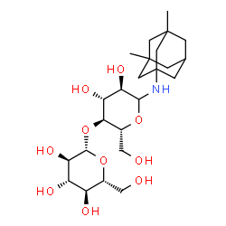 ChemSpider 2D Image | N-(3,5-Dimethyladamantan-1-yl)-4-O-beta-D-glucopyranosyl-D-glucopyranosylamine | C24H41NO10