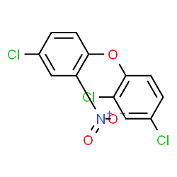 ChemSpider 2D Image | 2,4-Dichloro-1-(4-chloro-2-nitrophenoxy)benzene | C12H6Cl3NO3