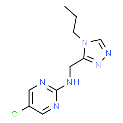 ChemSpider 2D Image | 5-Chloro-N-[(4-propyl-4H-1,2,4-triazol-3-yl)methyl]-2-pyrimidinamine | C10H13ClN6