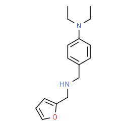 ChemSpider 2D Image | N,N-Diethyl-4-{[(2-furylmethyl)amino]methyl}aniline | C16H22N2O