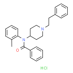 ChemSpider 2D Image | N-(2-Methylphenyl)-N-[1-(2-phenylethyl)-4-piperidinyl]benzamide hydrochloride (1:1) | C27H31ClN2O
