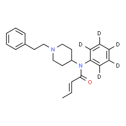 ChemSpider 2D Image | Crotonyl fentanyl-d5 | C23H23D5N2O