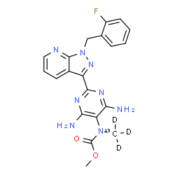 ChemSpider 2D Image | Riociguat-13C-d3 | C1913CH16D3FN8O2