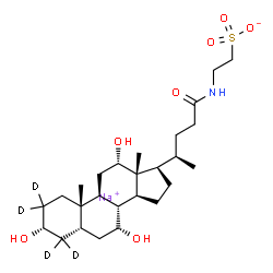 ChemSpider 2D Image | Taurocholic Acid-d4 (sodium salt) | C26H40D4NNaO7S