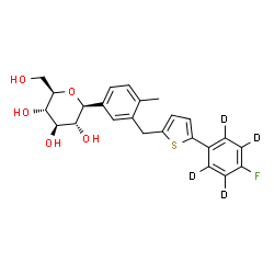 ChemSpider 2D Image | Canagliflozin-d4 | C24H21D4FO5S