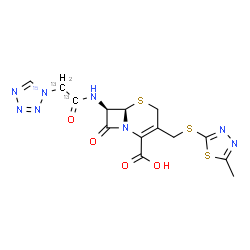 ChemSpider 2D Image | Cefazolin-13C2,15N | C1213C2H14N715NO4S3