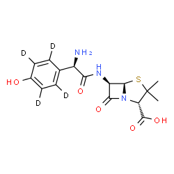 ChemSpider 2D Image | AMOXICILLIN-D4 | C16H15D4N3O5S