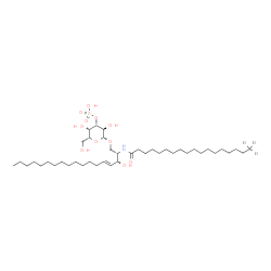 ChemSpider 2D Image | N-{(2S,3R,4E)-3-Hydroxy-1-[(3-O-sulfo-beta-D-galactopyranosyl)oxy]-4-octadecen-2-yl}(18,18,18-~2~H_3_)octadecanamide | C42H78D3NO11S