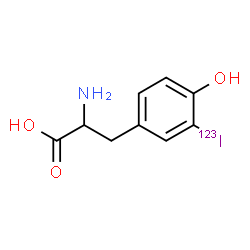ChemSpider 2D Image | 3-Iodotyrosine I-123 | C9H10123INO3