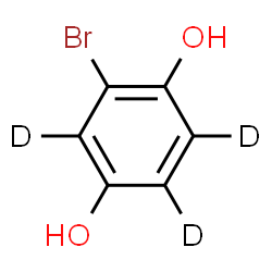 ChemSpider 2D Image | 2-Bromo-1,4-(~2~H_3_)benzenediol | C6H2D3BrO2
