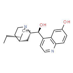 ChemSpider 2D Image | (8alpha,9S)-10,11-Dihydrocinchonan-6',9-diol | C19H24N2O2