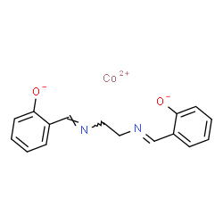 ChemSpider 2D Image | Cobalt(2+) 2,2'-{1,2-ethanediylbis[nitrilo(E)methylylidene]}diphenolate | C16H14CoN2O2
