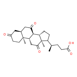 ChemSpider 2D Image | (5beta,17xi)-3,7,12-Trioxocholan-24-oic acid | C24H34O5