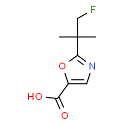 ChemSpider 2D Image | 2-(1-Fluoro-2-methyl-2-propanyl)-1,3-oxazole-5-carboxylic acid | C8H10FNO3