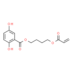 ChemSpider 2D Image | 4-(Acryloyloxy)butyl 2,5-dihydroxybenzoate | C14H16O6