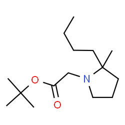 ChemSpider 2D Image | 2-Methyl-2-propanyl (2-butyl-2-methyl-1-pyrrolidinyl)acetate | C15H29NO2